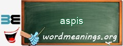 WordMeaning blackboard for aspis